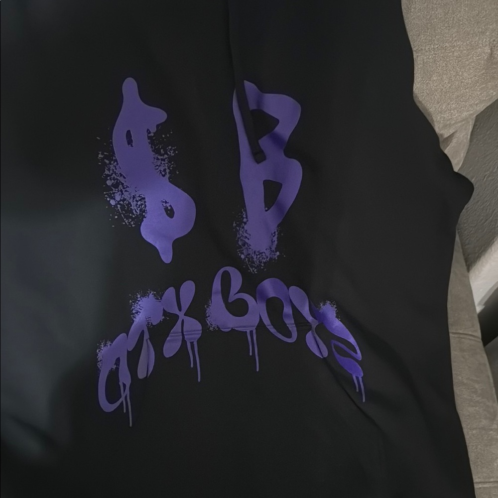 Black and Purple Graphic Women's Top